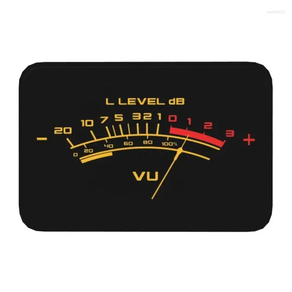 Carpets Wellow Recording Ingénieur Porte de plancher Porte de cuisine Mattes Vintage Volume VU METER POUR LE MUSIQUE DOORMAT DOORMAT GARAGE RAP TAPEPAD