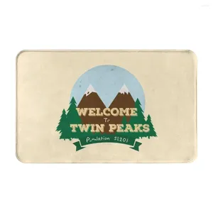 Alfombras Bienvenido a Twin Peaks Pekoormat alfombra alfombra Matio de la alfombra Polyéster de entrada sin deslizamiento de la cocina del dormitorio del dormitorio