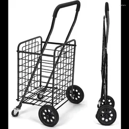 Tapis WFS Jumbo Shopping Cart Chariots utilitaires roulant épicerie avec poignée réglable double roues pivotantes