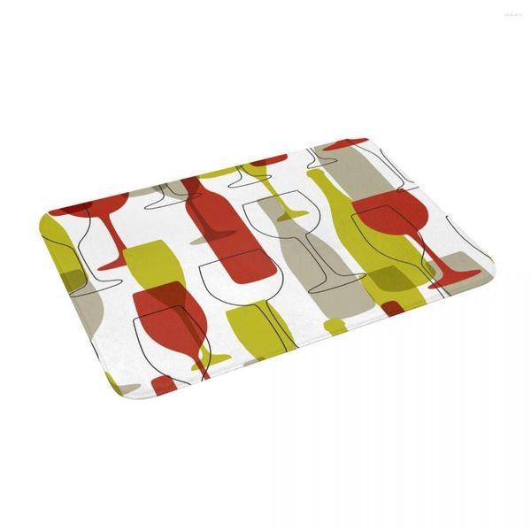 Tapis Bouteille de Vin et Tasse 24