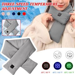 Alfombras Bufanda de calefacción de invierno para mujeres para mujeres 3 Gear ajustables usb al aire libre mantenga calentada de bufandas con calefacción chal unisex