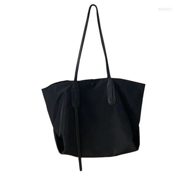 Alfombras Mujeres Retro Simple Moda Atmósfera Nylon Lienzo Un bolso de hombro Gran capacidad Ocio Todo Bolsas de asas para