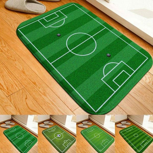 Alfombras Copa del mundo Campo de fútbol Planta baja Estera Decoración Reutilizable Alfombra lavable Alfombra Franela Entrada antideslizante Felpudo Dormitorio Alfombras