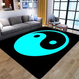 Tapijten yin yang roddelpatroon 3D print tapijt voor woonkamer slaapkamer grote ruimte home decor vloermat dt59