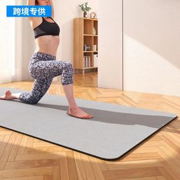 Alfombras Mat de yoga engrosamiento de la columna vertebral y alargamiento Fitness de cuero colorido alfombras simples para sala de estar en el hogar