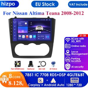 Carplay 4G Android 12 Video per Nissan Teana Altima Manuale 2008 2009 2010 2011 2012 Auto Radio Stereo Lettore GPS navi Multimedia