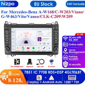 Carplay 4G-LTE 7 ''2din Android Autoradio GPS voor Mercedes Benz B200 Sprinter W906 W639 AB Klasse W169 W245 Viano Vito Audio WIFI