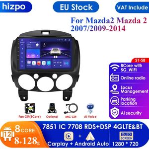 Carplay Auto 4G Auto Android Radio Multimedia Speler voor MAZDA Mazda2 2007-2014 GPS Navigatie 2din 2 Din autoradio Head Unit