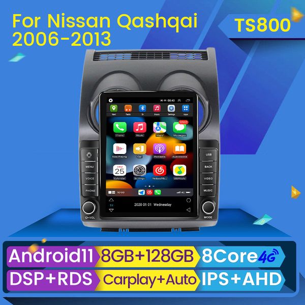 Carplay Player Car dvd Radio Android Auto Multimedia para Nissan Qashqai J10 2006-2013 Carplay 2din GPS Autoradio