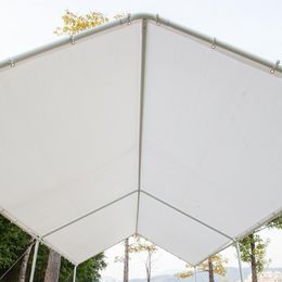 Carport versátil Refugio 3x6 Shade Cobertizo Colcado de verano con tubos de 6 pies Toldos de bicicleta blanca Tienda de alta calidad impermeable