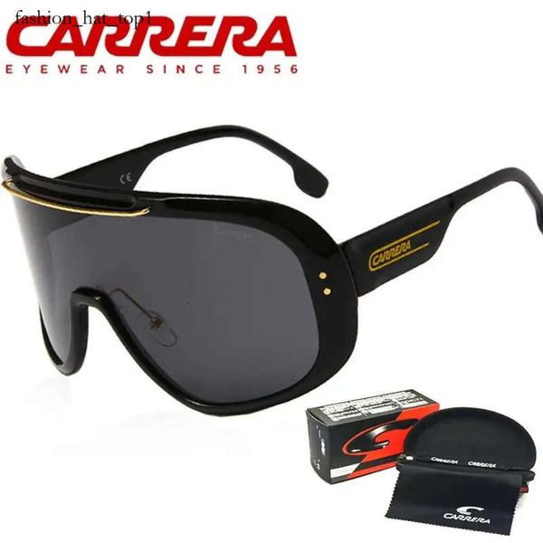 Carreras Lunettes de soleil Eyewear surdimensionnées Square Men de soleil Lunettes de soleil Design Sun Glasses pour hommes Femmes Rétro Randonnée Fishing Driving Goggles Male UV400 avec boîte