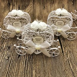 Voer ontworpen holle snoepdoos bruiloft decoratie chocolade cadeau pakket pakket houder feestje voorkeur voorraden 240426