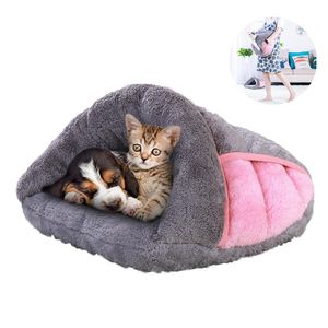 Carrier Cat Cave Bed, Fleece House Cat Slaapzak, Hondenbed Mat Kitten House Kussen Nest Huisdierproducten voor puppy