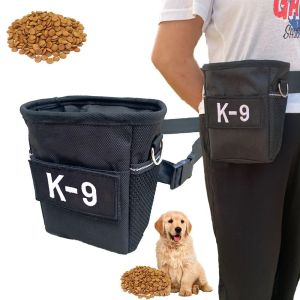 Sac de transport pour chien d'entraînement K9, sac d'alimentation pour animaux de compagnie, sac de taille multifonctionnel d'entraînement pour chien en plein air, sac de collation Portable pour chien de voyage