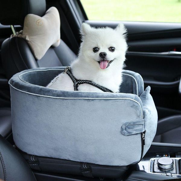 Bolsa de equipaje de lujo para mascotas, compartimento de reposabrazos para coche, portadores de asiento para perros, bolsa, manta, antideslizante, acolchado, accesorios de viaje al aire libre