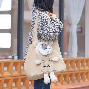 Carrier Nouveau mignon affleurement chat transporteurs sacs mode respirant épaule chat sac pratique et confortable animal de compagnie transporteur sac à dos chien sac