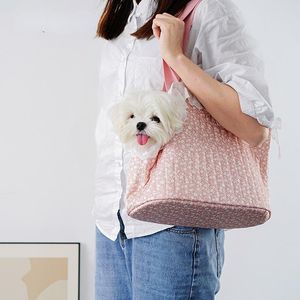 Sac de transport pour chien, sac de transport en dentelle, fleur, chats, chiot, voyage en plein air, sac à bandoulière simple, respirant, confortable, sac à main, pochette fourre-tout