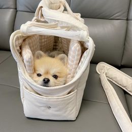 Sac de transport pour chiot, chien, chat, sac de transport portable, sac à bandoulière, tapis respirant pour animal de compagnie de 13 kg, panier de transport de voyage en plein air