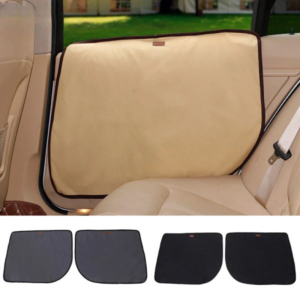 2 pièces/ensemble Oxford chien de compagnie voiture porte fenêtres protecteur tapis chat voyage voiture porte couvre imperméable Oxford Scratch Guard pour animaux de compagnie chien