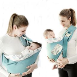 Carriers Baby Wrap Newborn Sling Dual Use Infant Nourfing Cover Carrier Mesh Fabric Mallaiting Carriers jusqu'à 130 lbs (036M)