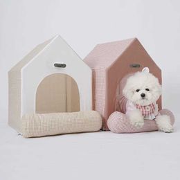 Carriers kratten huizen huizen prinses luxe residentie teddybeer schnauzer hond kat puppy kitty indoor pluizig warme en comfortabele kennel huisdier huis tent 240426