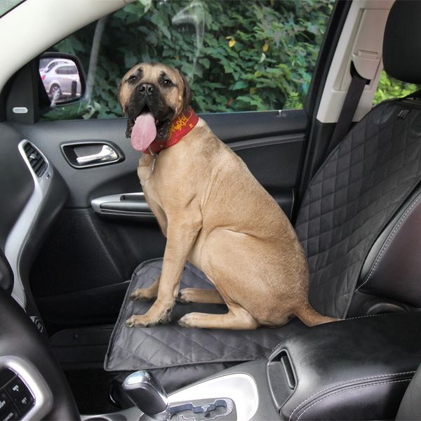 Transportines Funda para asiento de coche para perros Oxford impermeable Gato alfombrilla transportadora para perros para coches Protector de cojín de asiento delantero suave funda lavable para coche para perros