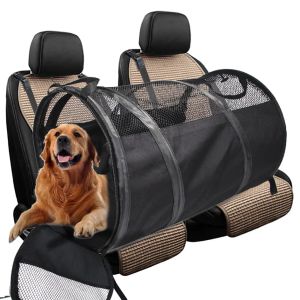 Sac de transport pliable pour animaux de compagnie, sac de voiture pour chiens moyens et grands, tente de siège arrière, respirant et imperméable, produits pour animaux de compagnie, accessoires pour chiens, fournitures