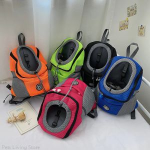 Transportadores para mascotas, mochila para perros, bolsa de malla de doble hombro, bolsa de viaje portátil para exteriores, bolsa transpirable para perros, transportador de viaje Universal, suministros para mascotas