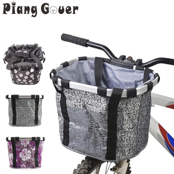 Portabicicletas para mascotas, bolsa portabicicletas para cachorros y gatos, asiento de bicicleta de viaje para cesta para perros pequeños, cesta extraíble para bicicleta