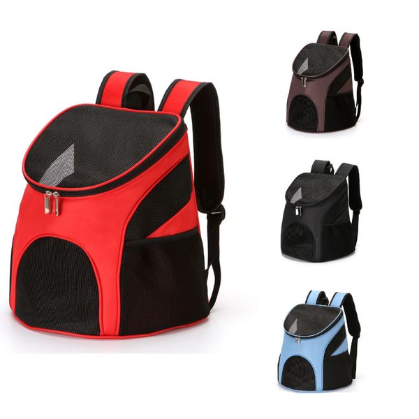 Carriers Pet Cat Outdoor Travel Carrier Packbag Mochila de malla con cremallera portátil Transpirable Bolsas para perros Suministros 4975 Q2