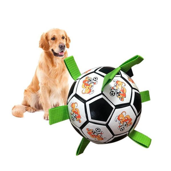 Transporteurs jouets pour chiens de compagnie ballon de football jouets interactifs pour chiens enfants formation en plein air football chien jouet à mâcher jouets pour chiens de petite et moyenne taille