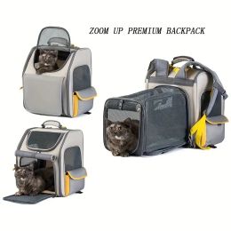 Transporteurs Fournitures pour animaux de compagnie Portable respirant expansion épaule chien Oxford tissu sac sortant grande capacité chat sac Portable sac à dos pour animaux de compagnie