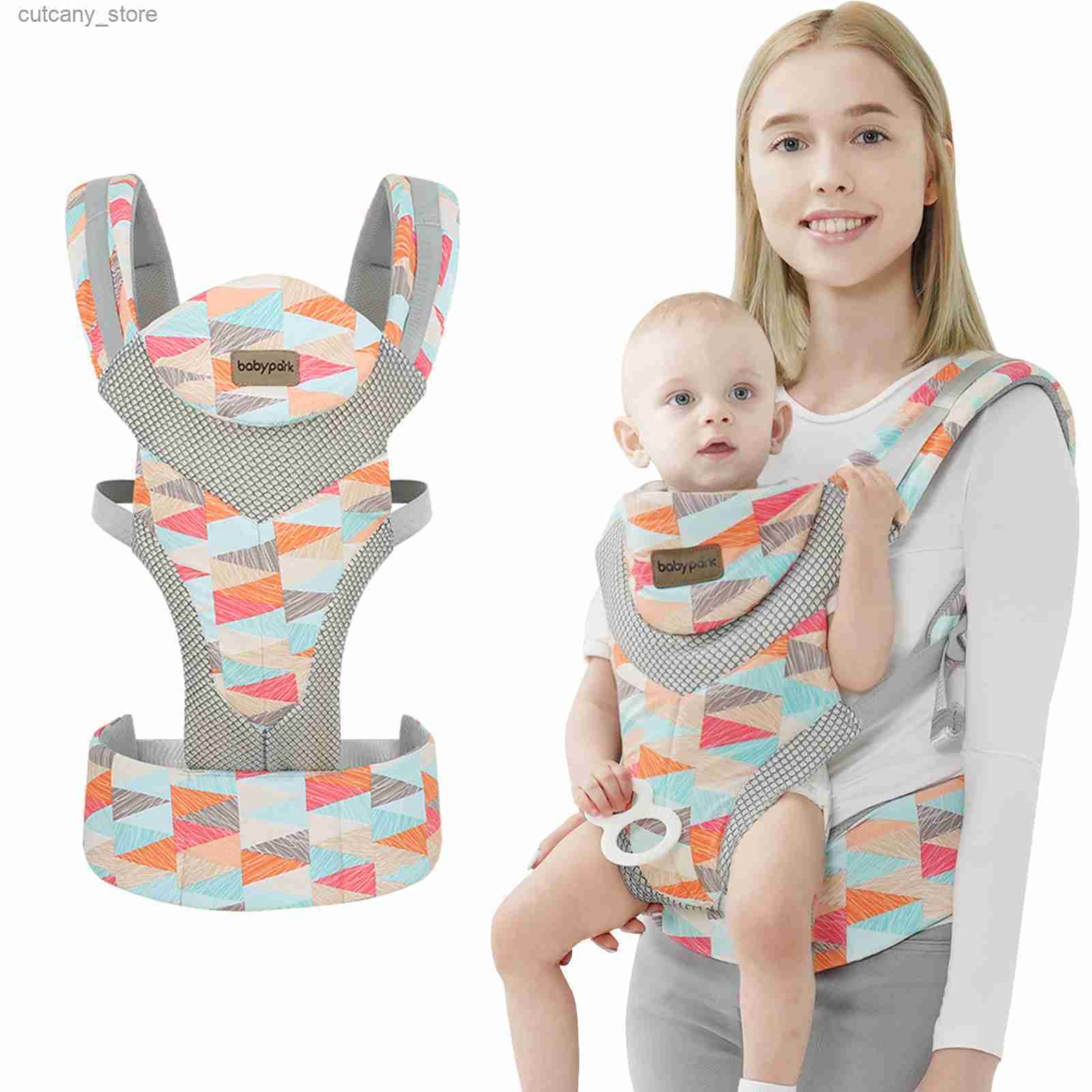Carriers Slings Backpacks 3-in-1 Baby Carrier Newborn Hip Seat Kangaroo Bag Infants Front and Back Backpack 7 - 40 lbs 3 - 18 Months Baby Accessories L240318