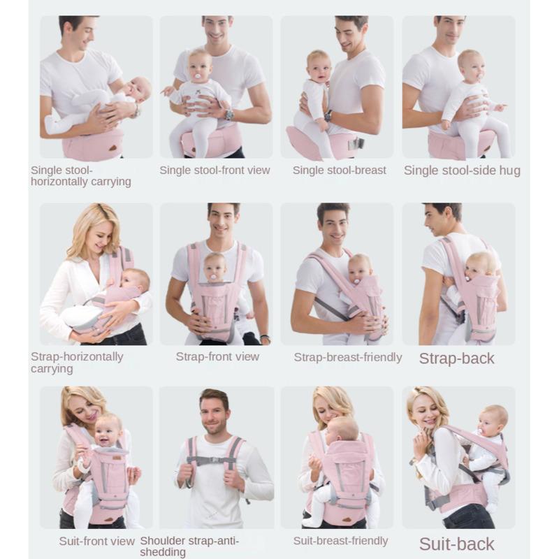 Bärare, slingar ryggsäckar 3 i 1 för 0-24m spädbarnsgränser Ergonomisk baby sling ryggsäck väska med höftsäte wrap född midja avföring bälte whol