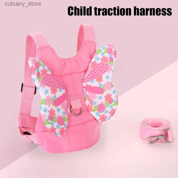 Harnais de sécurité pour bébé, ailes d'ange, sac à dos, transport pour nourrissons, ceintures de marche pour bébés mignons filles, sacs de marche d'apprentissage rose L240320