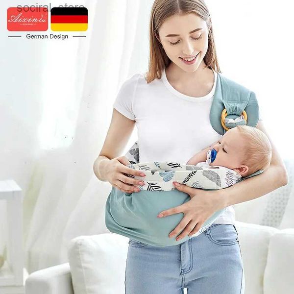 Porteurs Slings Sac à dos bébé transport en coton wrap slinge porteur nouveau-né bagage de sécurité