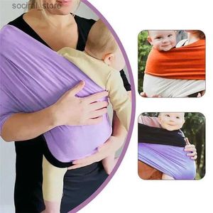 Carriers Slings Sac à dos Baby Sling Cotton Soft Elastic Baby Carrier Baby Toddler Carrier Facile à porter un nouveau-né Couverture de photographie nouveau-née enveloppe L45