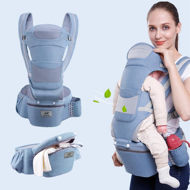 Träger, Tragetücher, Rucksäcke, geboren im Alter von 0 bis 48 Monaten, ergonomische Babytrage für Kleinkinder, Hipseat, 3-in-1-Tragetasche mit Känguru-Wickeltasche nach vorne