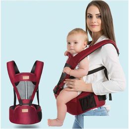 Transportadoras Slings Mochilas Respirável Baby Cintura Stool Confortável Crianças Shoders Carrier com Hip Seat Criança Sling 4 Cores DHT358 Dro Dhzrm