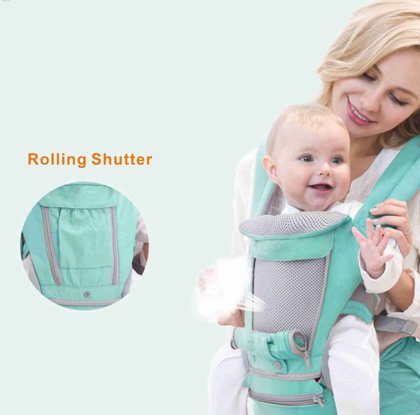 Carriers Slings mochilas mochilas transpirables ergonómicos para bebés mochila portátil portátil portador de bebé canguro montones de mangas para bebés envoltura l45