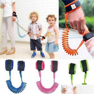 Carriers Slings Backpacks Kinderen Anti Lost Strap Carriers Child Kids Veiligheid Pols Link 1.5m Outdoor ouder Babyriemband Todd Dhgbn