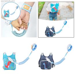 Dragers Slings Backpacks Childrens Veiligheidspolsbandjes met intrekbare zachte riemen Spring touwen Outdoor Boys and Girls Baby Childrens Q240416