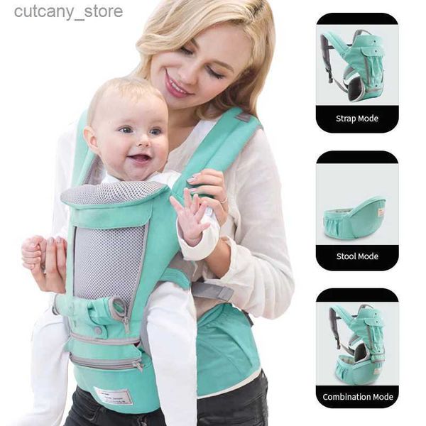 Portadores Eslingas Mochilas Portabebés ergonómico Infantil Niño Bebé Hipseat Sling Frontal Canguro Portabebés para viajes de bebé 0-36 meses L240318