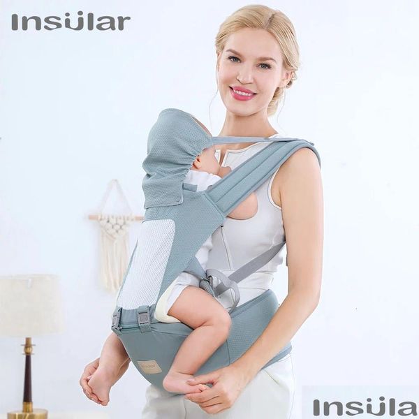 Transporteurs Slings Sacs à dos Insar Porte-bébé ergonomique Infant Kid Hipseat Sling Front Face Kangaroo Wrap pour voyage 0-36 mois Drop Dho0P