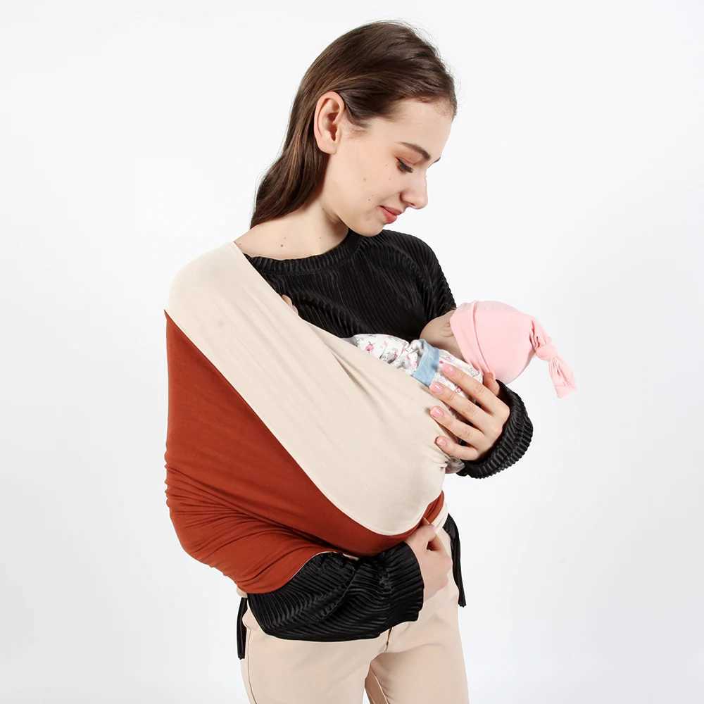 Transportörer slingrar ryggsäckar mammor lim är bekvämt lätt att bära baby sling bekväm och säker babyväska y240514