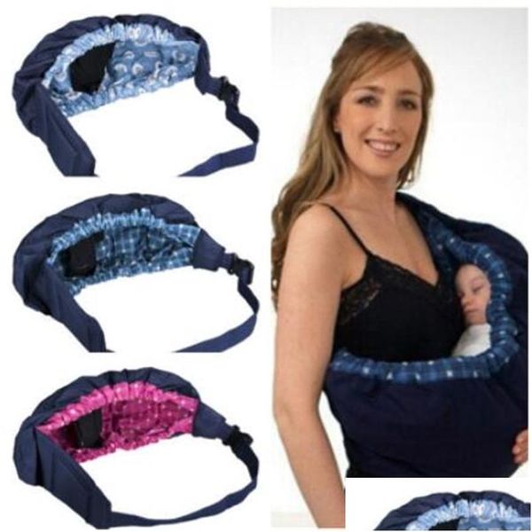 Porte-bébés Slings Sacs à dos Porte-bébé nouveau-né Swaddle Sling Infant Nursing Papoose Pouch Front Carry Wrap Pur coton Allaitement Dhxiy