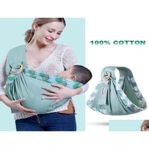 Dragers Draagbanden Rugzakken Ergonomische Kangoeroe Sling Ring Babydoeken Tas Kinderdrager Baby Wrap Naar voren gericht Zogen Verpleging Fe Dhjl8