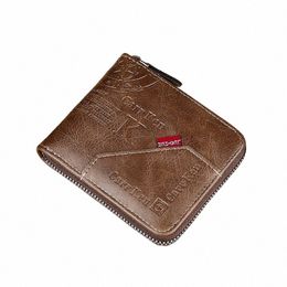NOUVEAU portefeuille masculin de Carrken Retro European et American Horiztal Style Combinati Leather Multi Functial Zero Wallet Multi C F1BC # #