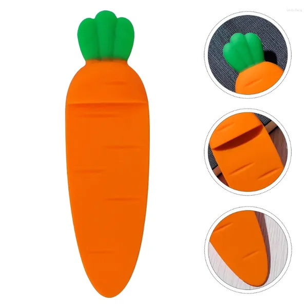 Carrot Bookmark Silicone Stationery for Kids Funny Student Cartoon Supplies Student Bookmarks