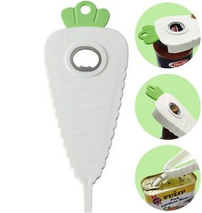 Wortel Multi-Purpose Opener Jar Can Bierflesopener Tool met magneet en opklapbare haak